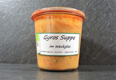 Gyros Suppe im Weckglas